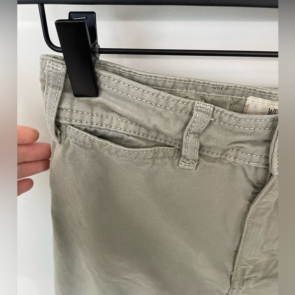 Free People Sage Green Cropped Wide Leg Patti Pants Size 26 Cotton.  L15 - Picture 4 of 8